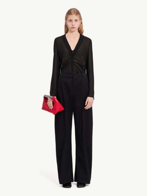 MM6 Maison Margiela Light cotton twill wide-leg trousers