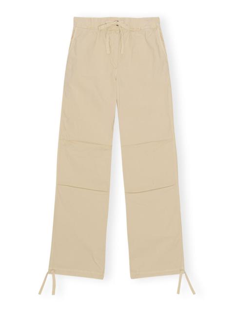WASHED COTTON CANVAS DRAW STRING PANTS