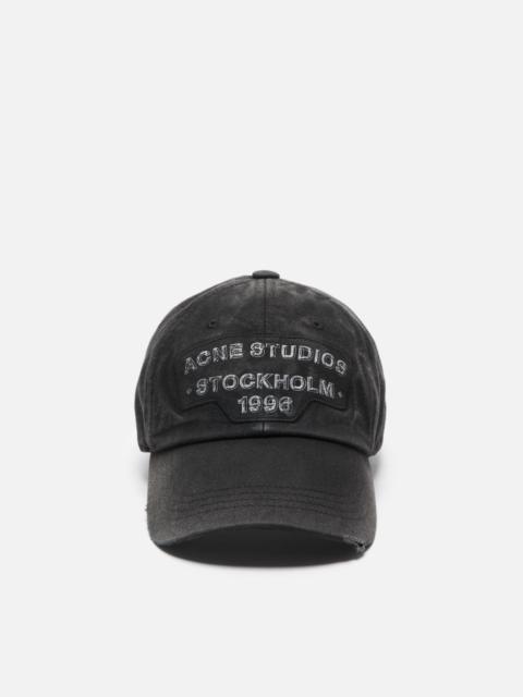 Acne Studios Screenprint baseball cap - Black