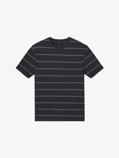 A.P.C. ALI T-SHIRT - BLACK STRIPED T-SHIRT