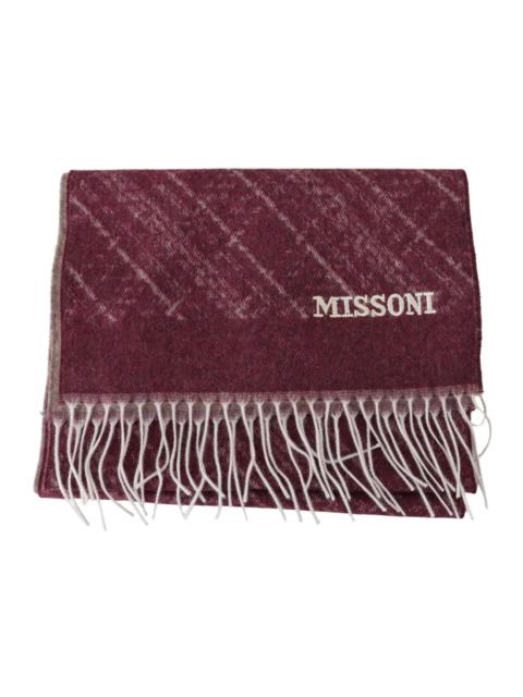 Missoni PATTERNED CASHMERE SCARF WITH LOGO EMBROIDERY