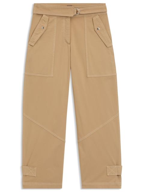 BALLOON-LEG TROUSERS IN PAPER-TOUCH STRETCH-COTTON TWILL