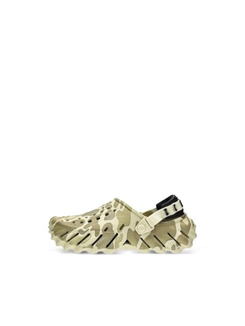 crocs camouflage cut-out clogs