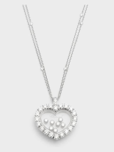 Chopard Happy Diamonds 18K White Gold Heart Pendant Necklace