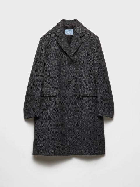 Prada Single-breasted chevron wool jacket