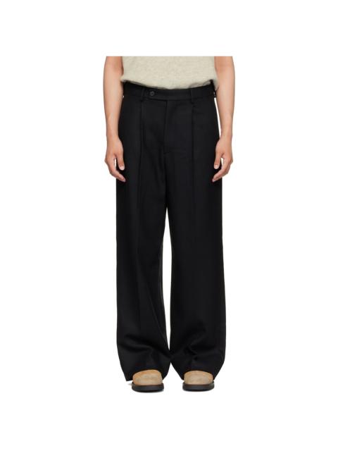 MM6 Maison Margiela Black Pleated Trousers