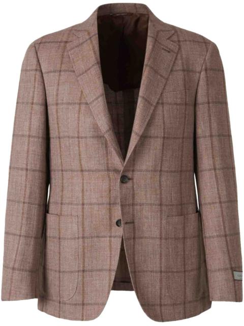 Canali textured check pattern jacket