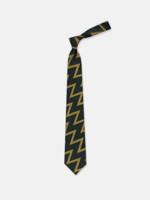 J. PRESS MADE-IN-USA ZIG ZAG NON-CREASE SILK TIE