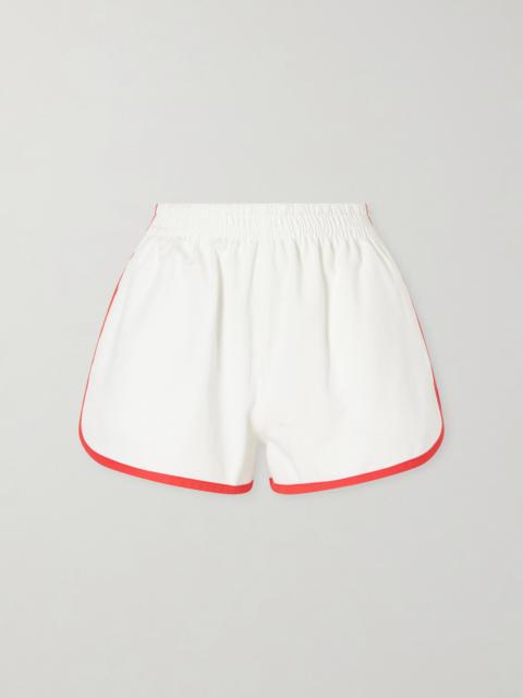 SUZIE KONDI Atlas Cotton And Linen-blend Twill Shorts