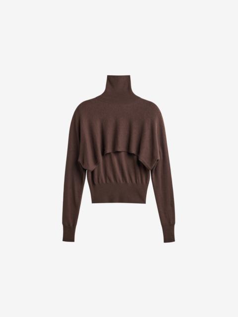 The Frankie Shop Lausanne Cashmere Detachable Layered Knit Set - Brown