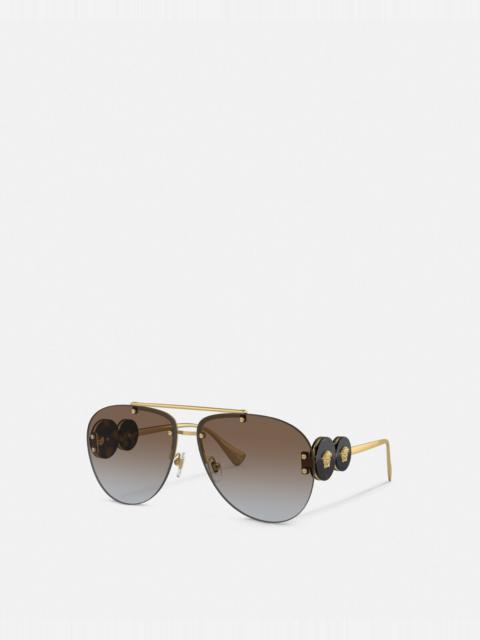 VERSACE Double Medusa Aviator Sunglasses