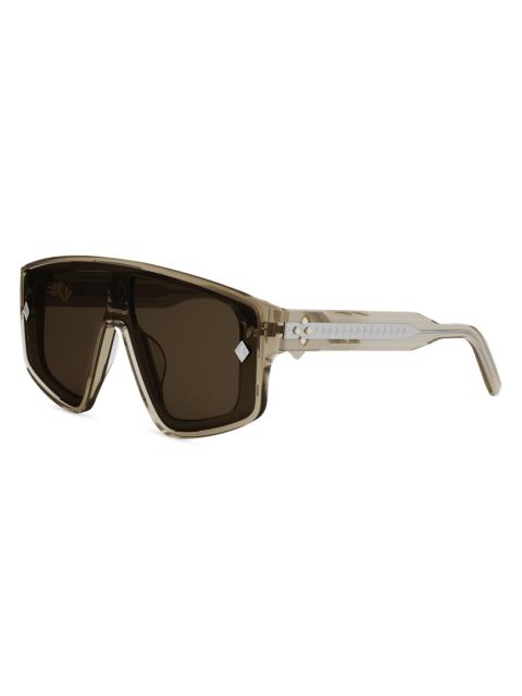 Dior Men's CD Diamond M1U Mask Sunglasses - Transparent Taupe Brown