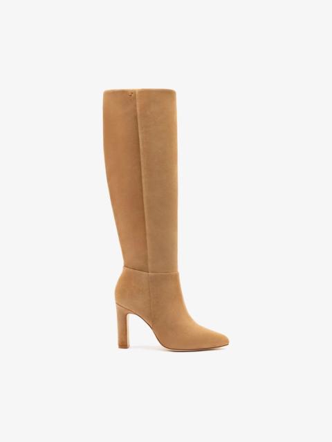 Larroudé Cindy Hi Boot In Peanut Suede
