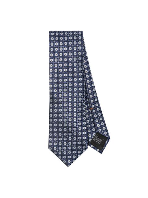 ZEGNA geometric-patterned silk tie