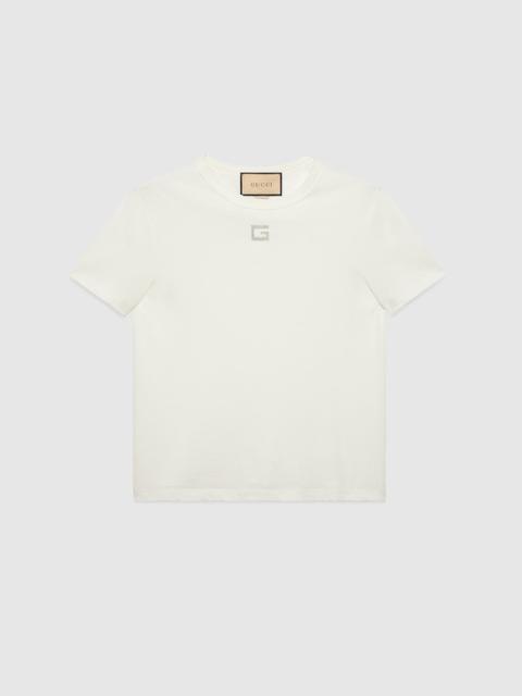 GUCCI Cotton jersey T-shirt with crystal G