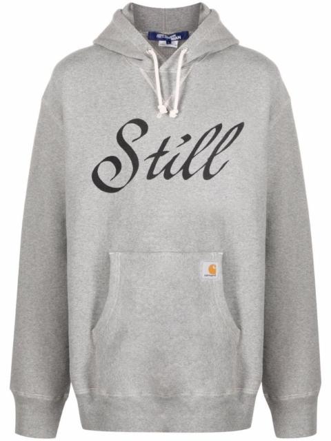 slogan print hoodie