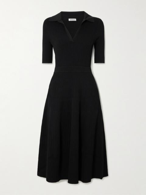 SIMKHAI Pati Ribbed-knit Midi Dress