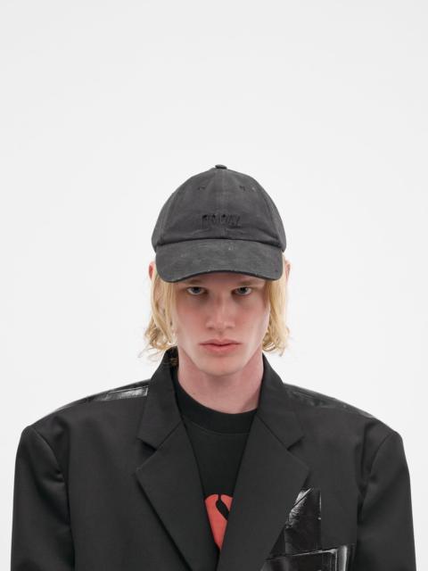 VETEMENTS Black Distressed 'Friday' Cotton Cap