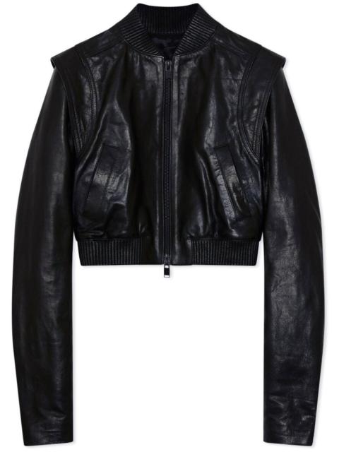 SIMKHAI Doreen cropped leather jacket