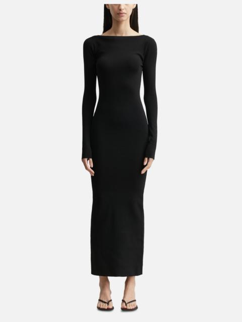 BOAT NECK MIDI DRESS