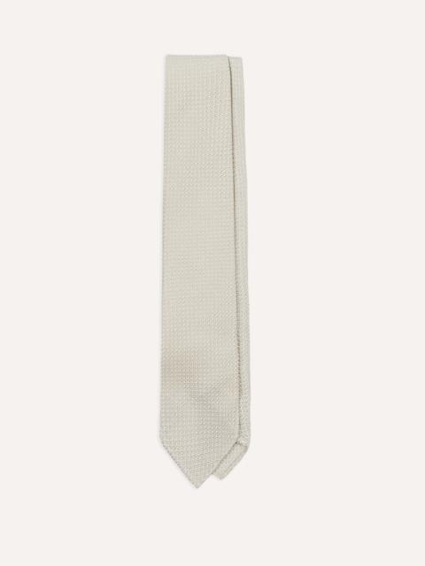 Drake's Cream Hand Rolled Large Knot Grenadine Tie