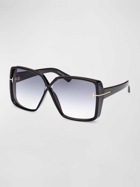TOM FORD Yvonne Acetate Butterfly Sunglasses
