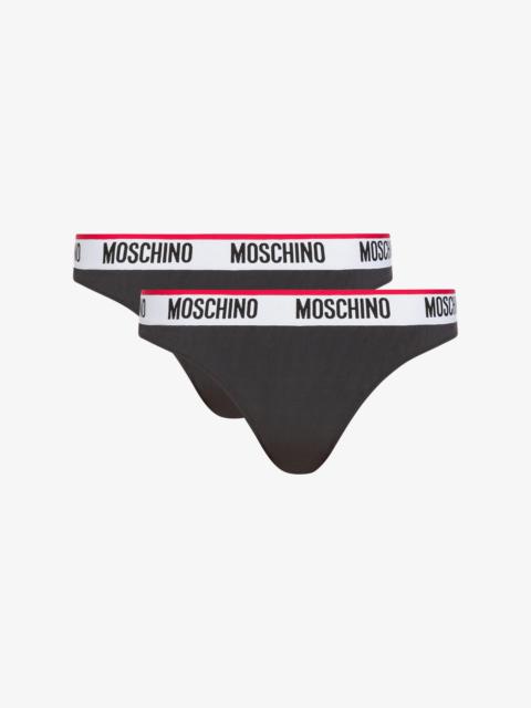 Moschino SET OF 2 THONGS WITH LOGO