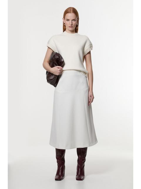 KAREN MILLEN Tailored Textured Full Midi Skirt