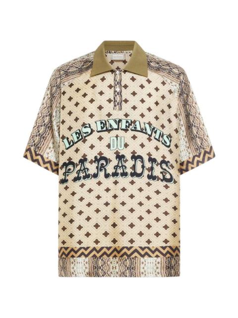 Pierre-Louis Mascia Aloe geometric-pattern polo shirt