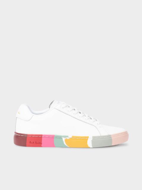 Paul Smith White Leather 'Lapin' Swirl Trainers