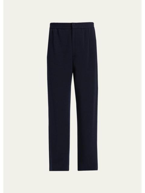 GIORGIO ARMANI Men's Straight-Leg Wool Trousers