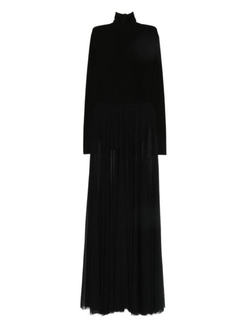 NORMA KAMALI long-sleeve pleated dress