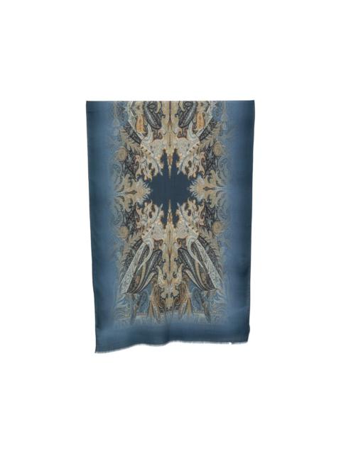 Etro paisley-print frayed scarf