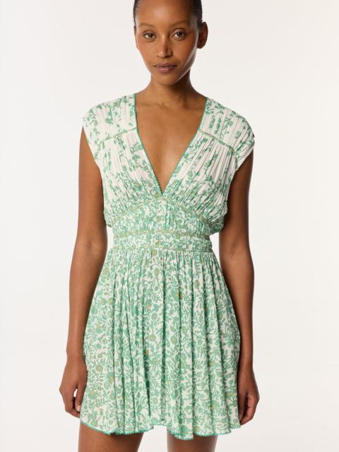 Poupette St Barth Mini Dress Ciao - Green Lazuli