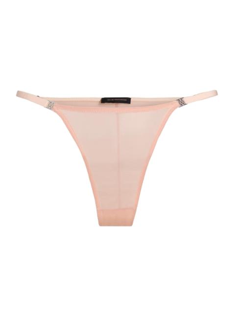KIKI DE MONTPARNASSE Women's Brienne Mesh Thong - Buff