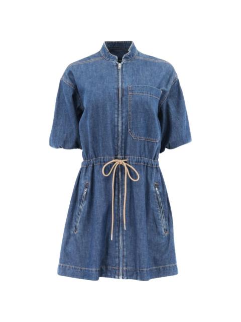 VERONICA BEARD zip pocket denim mini dress