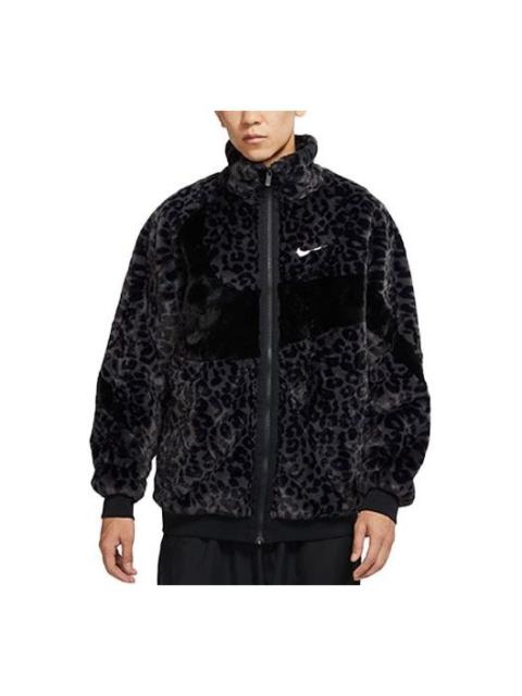 Men's Nike Sportswear Swoosh Black Large Logo Sports Jacket Autumn Black DH6685-011