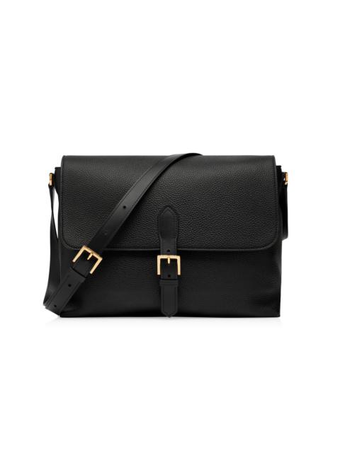 TOM FORD GRAIN LEATHER MEDIUM MESSENGER
