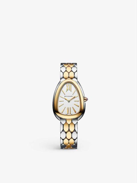 BVLGARI Serpenti Seduttori 18ct yellow-gold and stainless-steel quartz watch