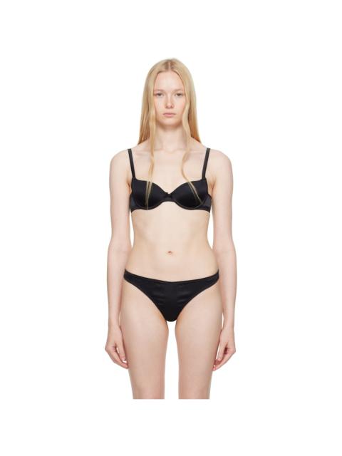 Fleur du Mal Black Seamless Luxe Balconette Bra