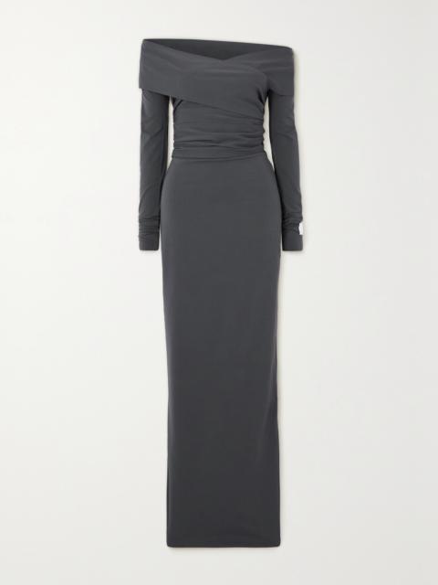 Dolce & Gabbana Off-the-shoulder Draped Stretch-jersey Gown