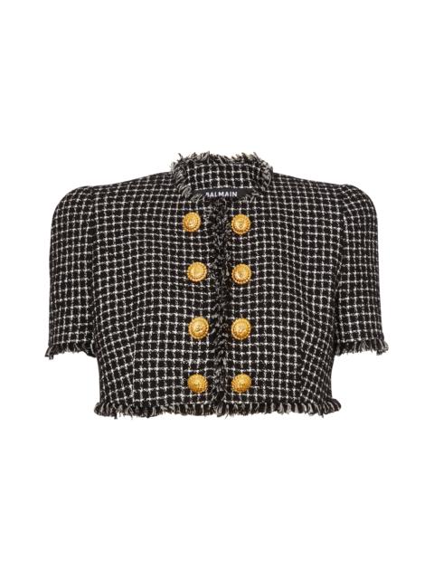 Balmain Gingham tweed jacket