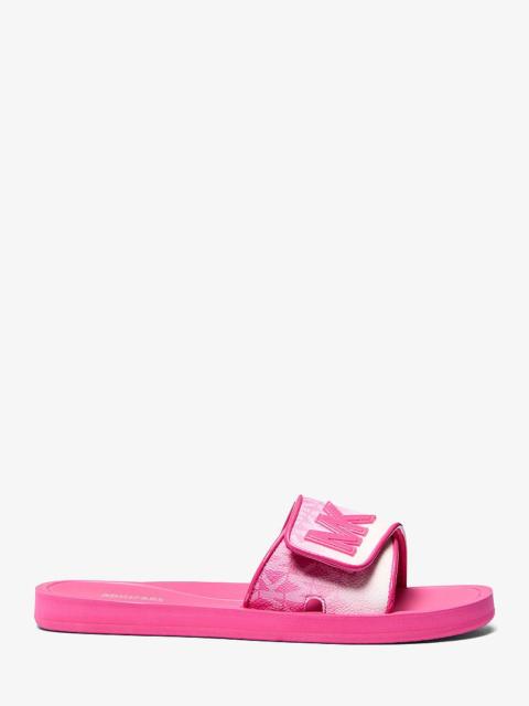 MICHAEL KORS Palmer Ombré Signature Logo Slide Sandal