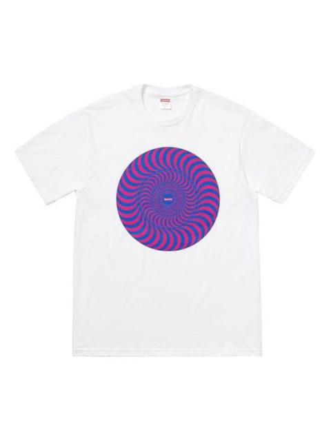 Supreme Supreme SS18 Spitfire Classic Swirl White Tee SUP-SS18-451