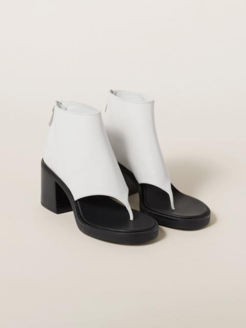 Miu Miu Leather thong booties