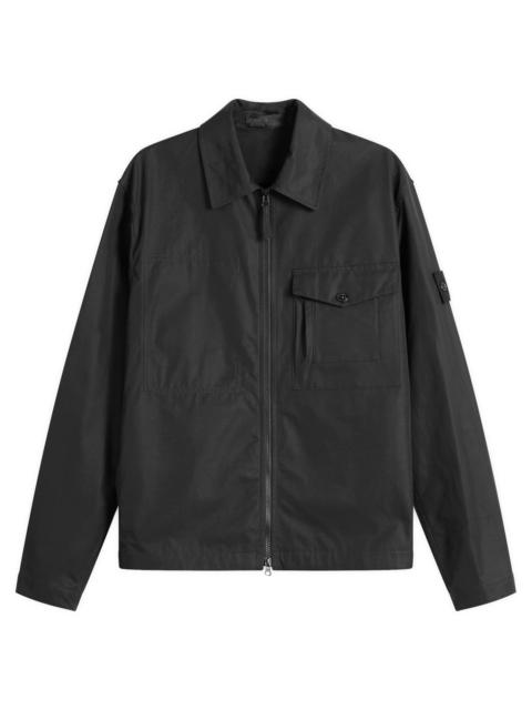 Stone Island Stone Island Ghost Cotton Canvas Zip Shirt Jacket