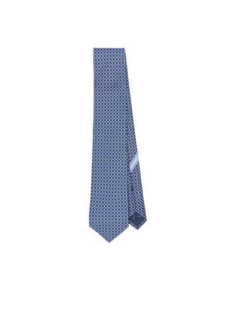 FERRAGAMO geometric-pattern silk tie