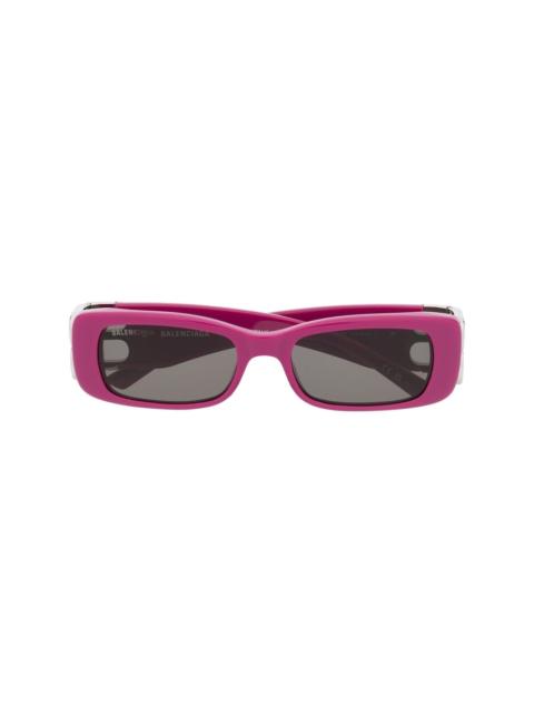 BALENCIAGA crystal-embellished square-frame sunglasses