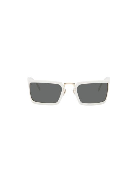 White Rectangular Sunglasses