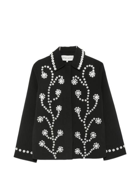 STINE GOYA Stine Goya Eyelet-embellished Floral-motif Jacket